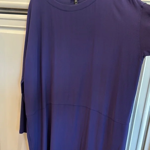 Eileen Fisher Women's Silk Tunic in Rich Purple - Picture 3 of 8